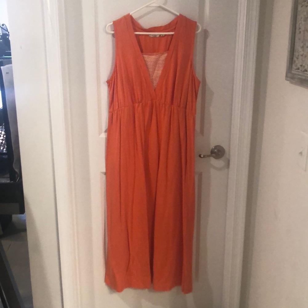 Sleeveless Orange Dress